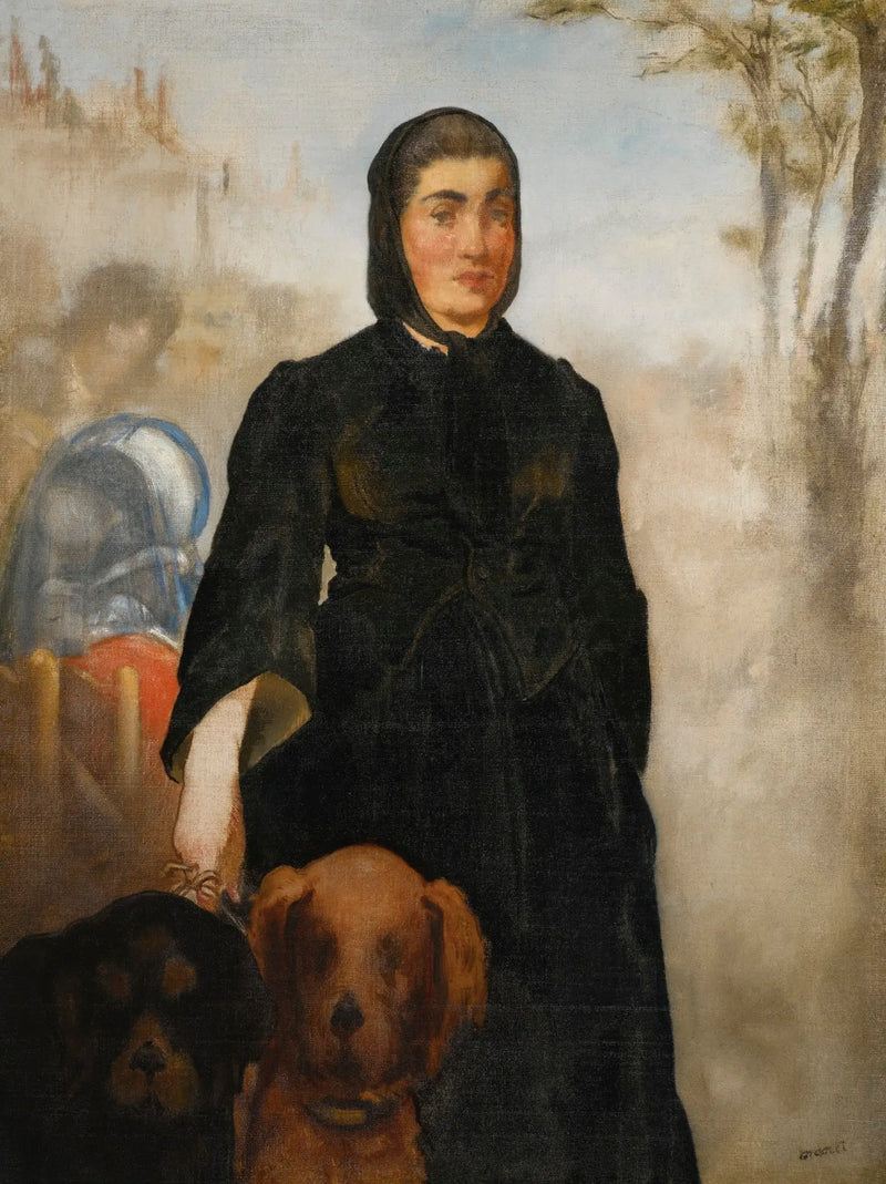 Femme aux chiens - Édouard Manet