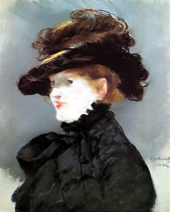 Reproduction du tableau « Méry Laurent au chapeau noir - Édouard Manet » par Alpha Reproduction en peinture à l’huile