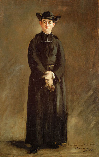 Reproduction du tableau « Portrait de l'abbé Hurel - Édouard Manet » par Alpha Reproduction en peinture à l’huile