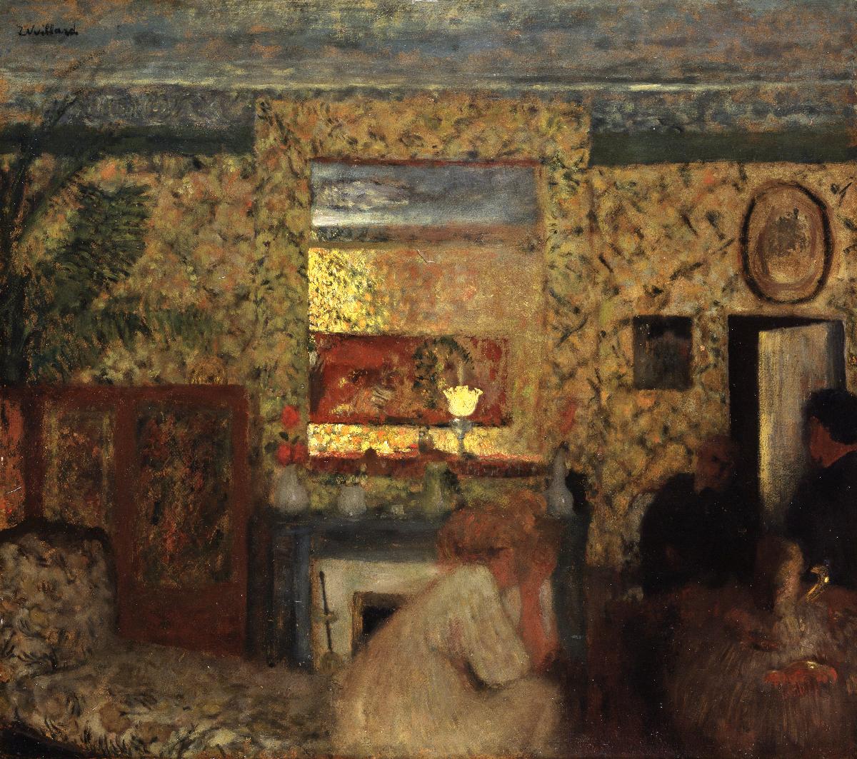 Dans le Salon chez les Natanson à Villeneuve-sur-Yonne - Édouard Vuillard