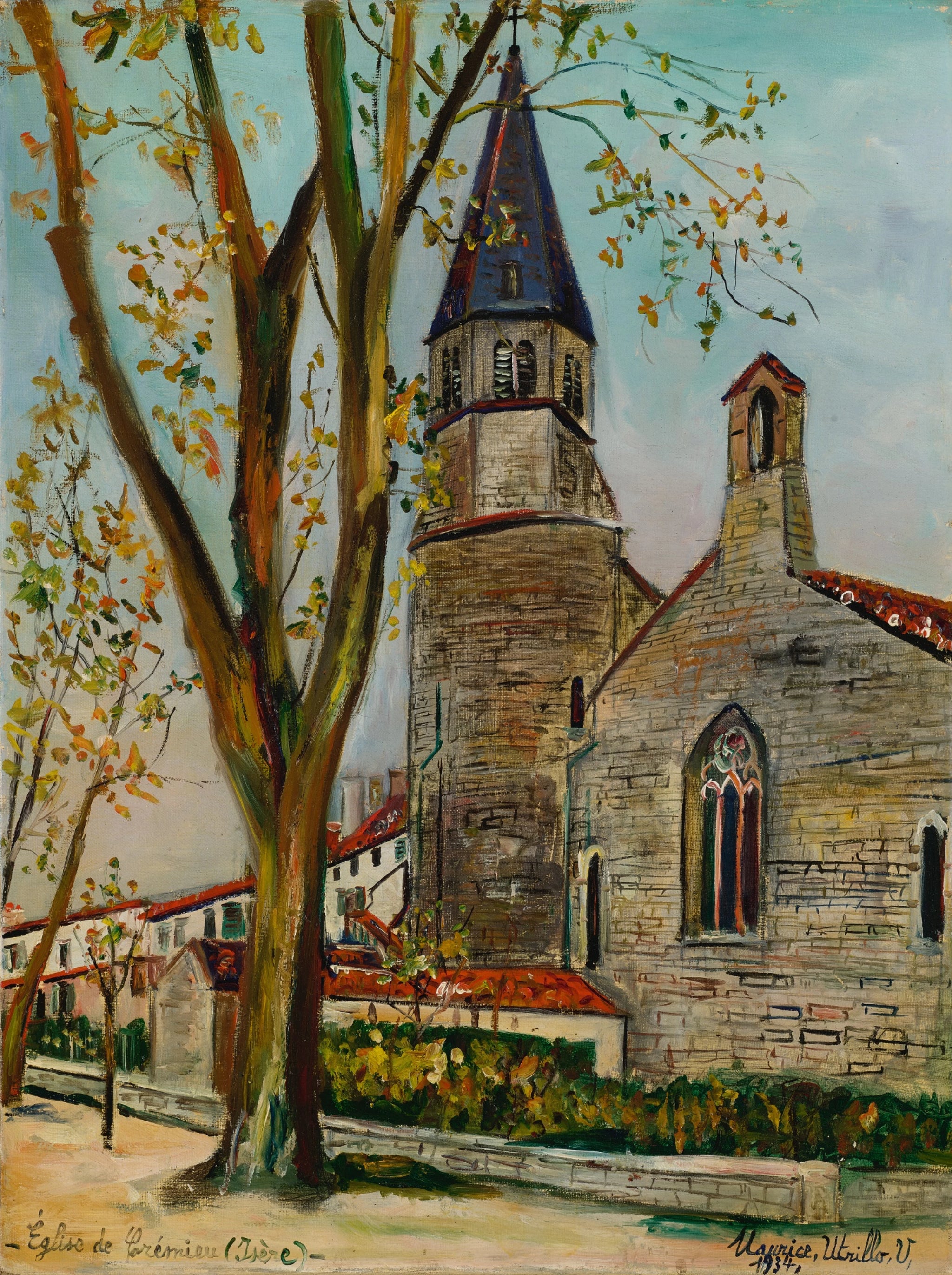 Église, Crémieux - Maurice Utrillo