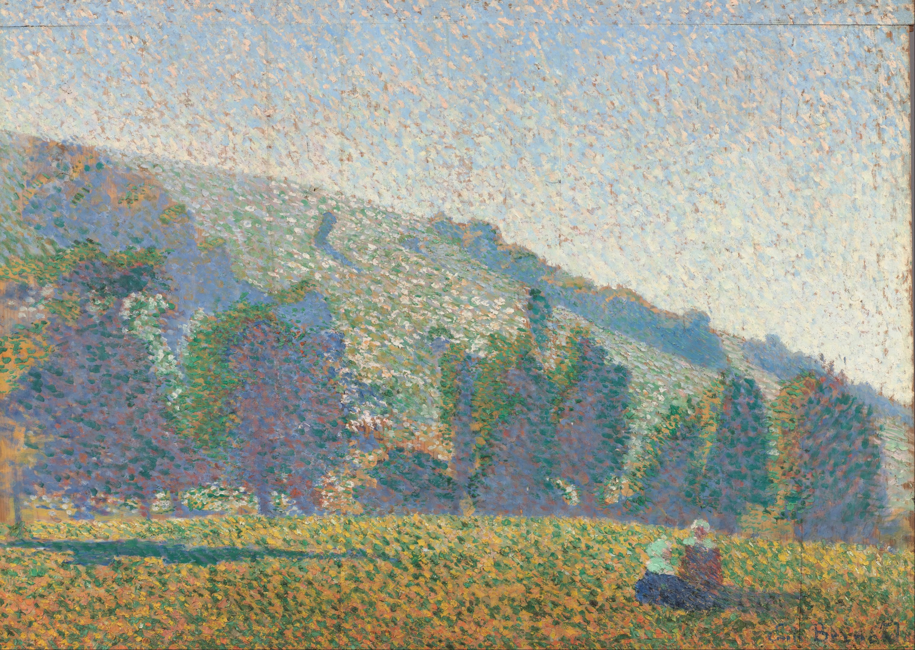 Deux Bretonnes dans une prairie - Émile Bernard