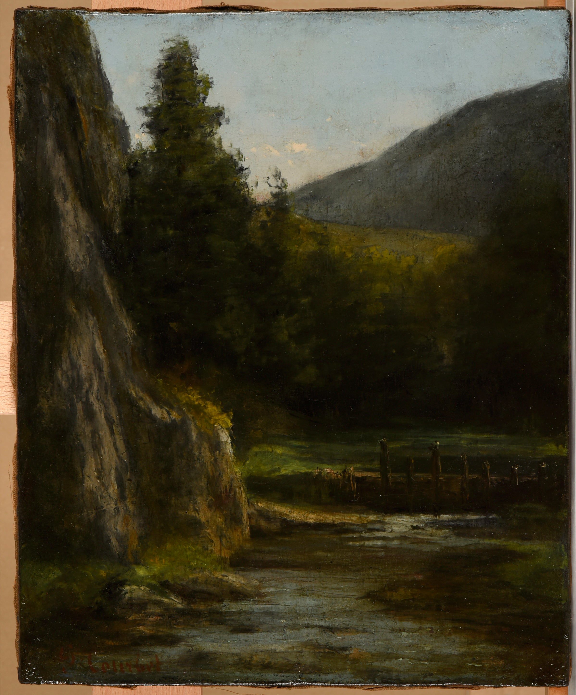 Rochers, sapins, ruisseau - Gustave Courbet