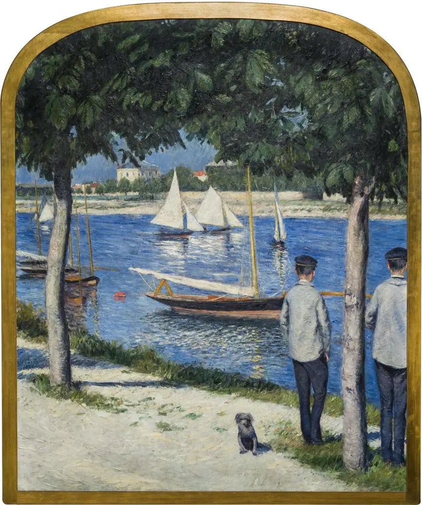 Reproduction du tableau « La Berge du Petit Gennevilliers et la Seine - Gustave Caillebotte » par Alpha Reproduction en peinture à l’huile