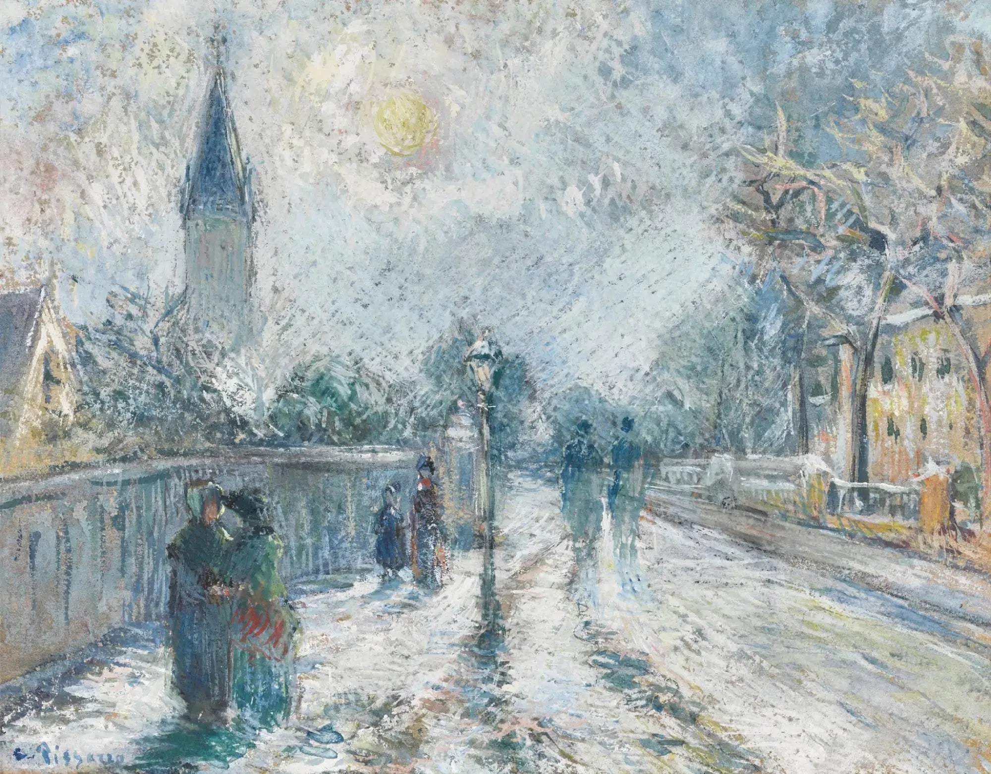 Reproduction du tableau « Église de Tous les Saints - Camille Pissarro » par Alpha Reproduction en peinture à l’huile