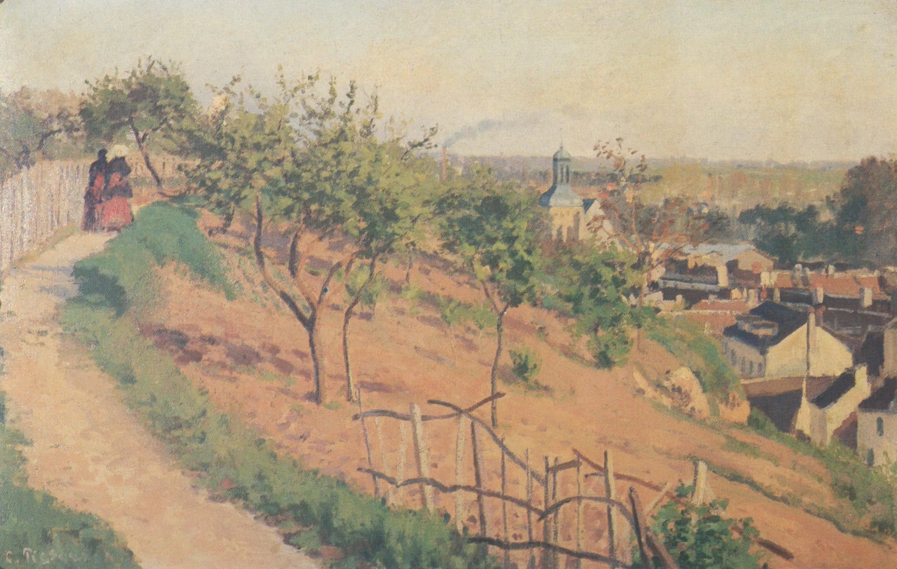 Reproduction du tableau « La Sente de Justice, Pontoise - Camille Pissarro » par Alpha Reproduction en peinture à l’huile