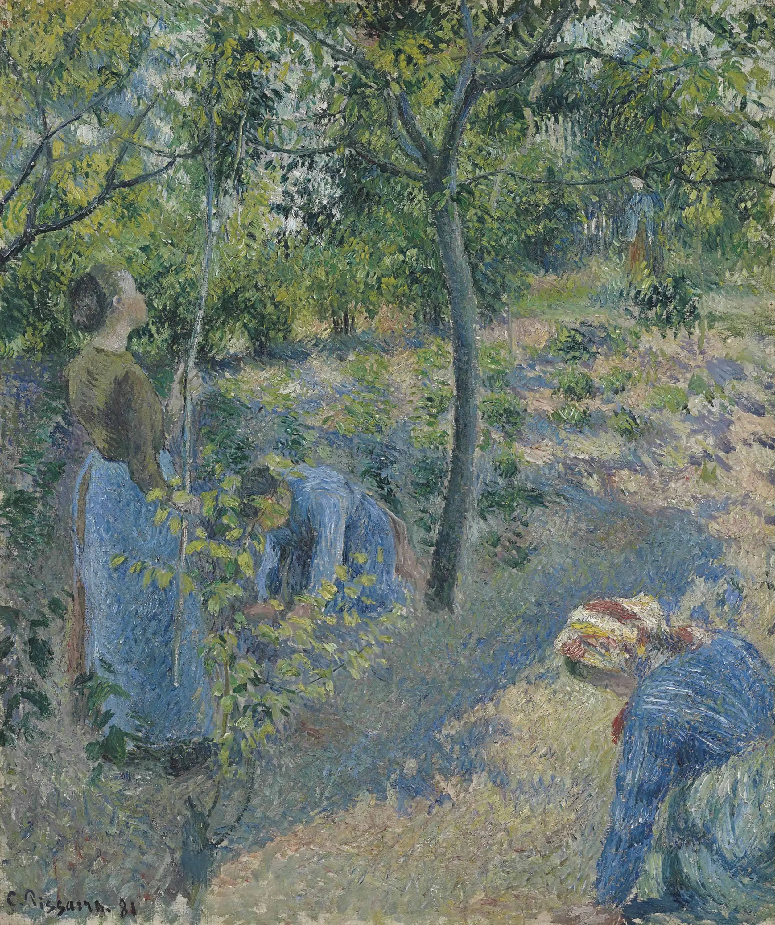 Reproduction du tableau « La cueillette des pommes - Camille Pissarro » par Alpha Reproduction en peinture à l’huile