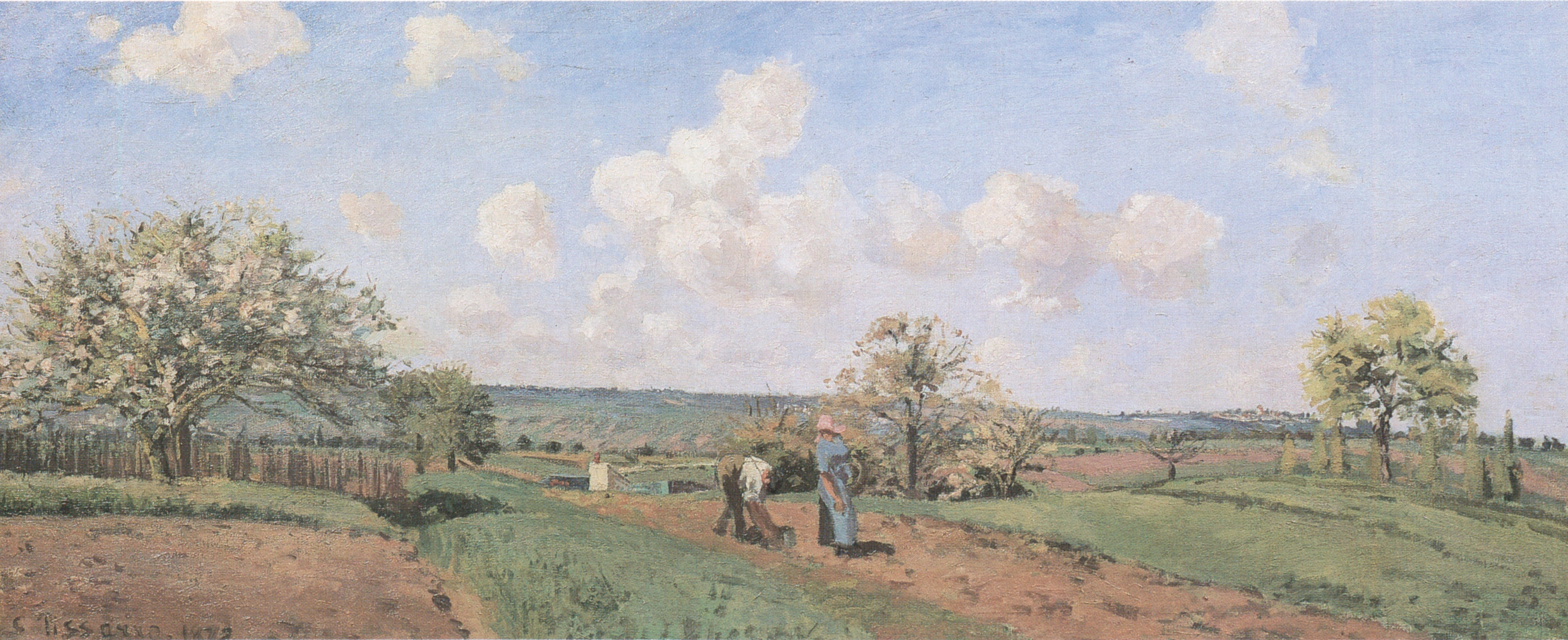 Reproduction du tableau « Printemps - Camille Pissarro » par Alpha Reproduction en peinture à l’huile