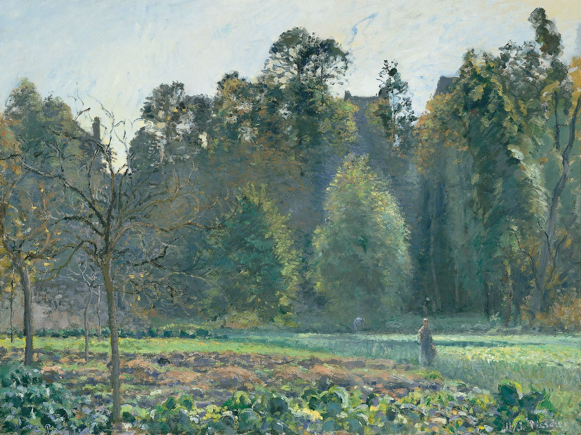 Reproduction du tableau « Champ de choux, Pontoise - Camille Pissarro » par Alpha Reproduction en peinture à l’huile