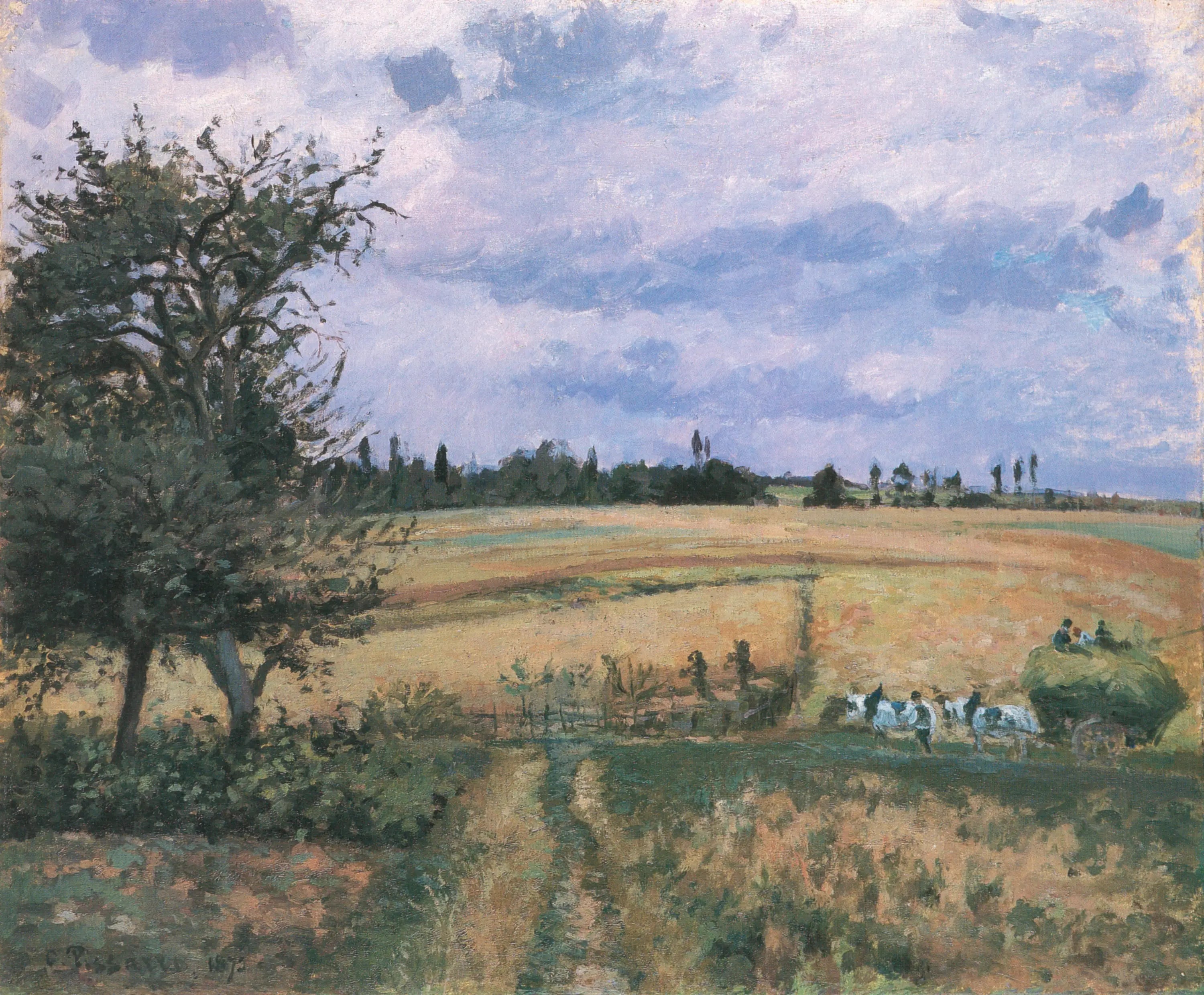 Reproduction du tableau « Paysage à Pontoise - Camille Pissarro » par Alpha Reproduction en peinture à l’huile