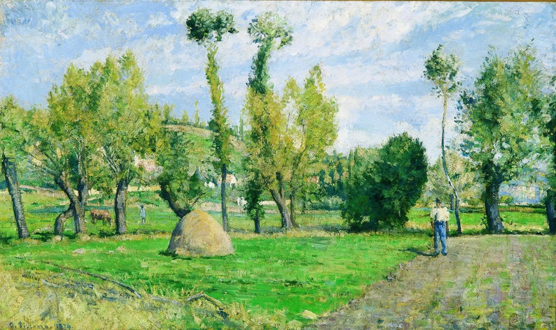 Prairies du Valhermeil près de Pontoise - Camille Pissarro