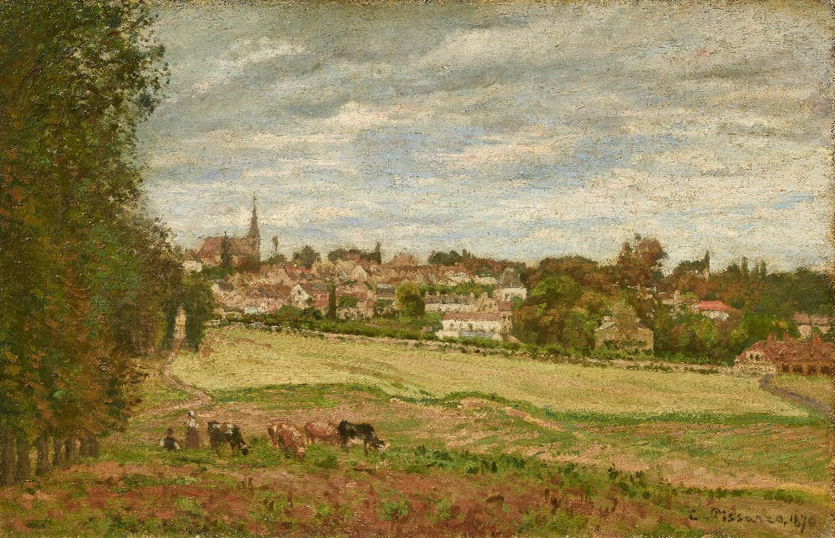 Reproduction du tableau « Vue sur le village de Marly-le-Roi - Camille Pissarro » par Alpha Reproduction en peinture à l’huile