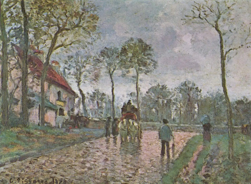 Diligence à Louveciennes - Camille Pissarro