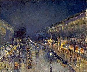 Boulevard Montmartre de nuit - Camille Pissarro