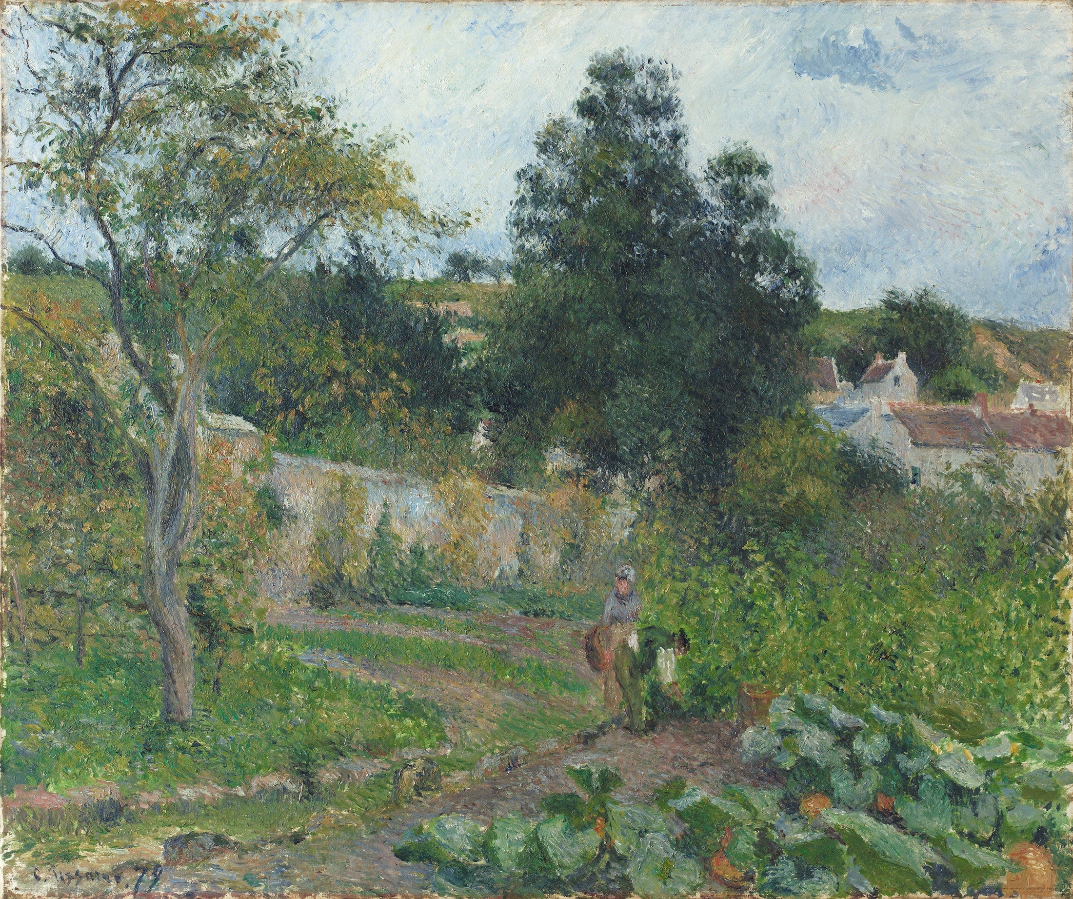Reproduction du tableau « Jardin potager à l'Ermitage, Pontoise - Camille Pissarro » par Alpha Reproduction en peinture à l’huile