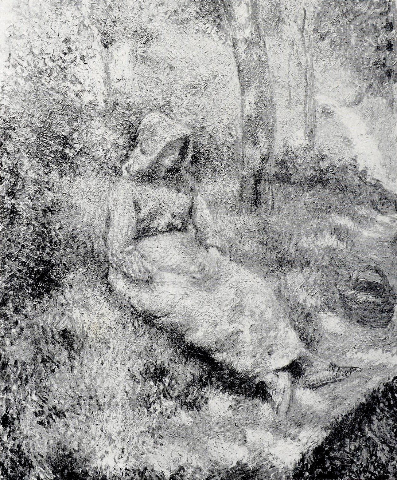 Reproduction du tableau « Paysanne assise - Camille Pissarro » par Alpha Reproduction en peinture à l’huile