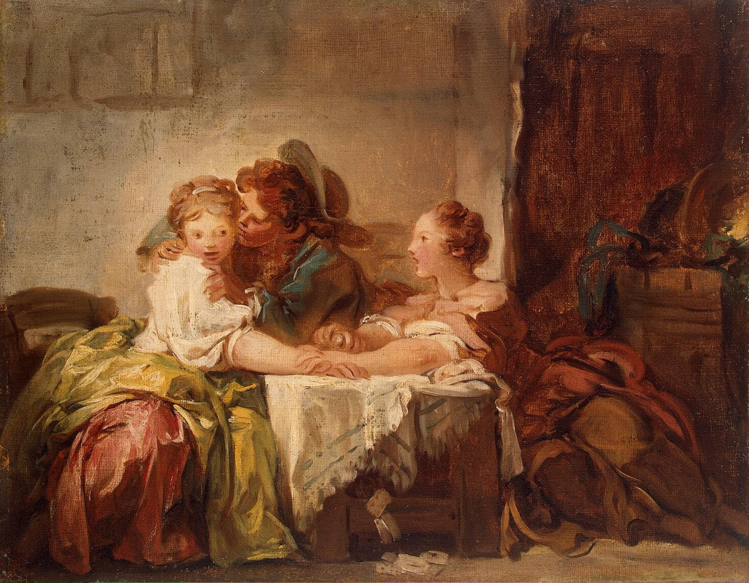 L'Enjeu perdu ou le baiser gagné - Jean-Honoré Fragonard
