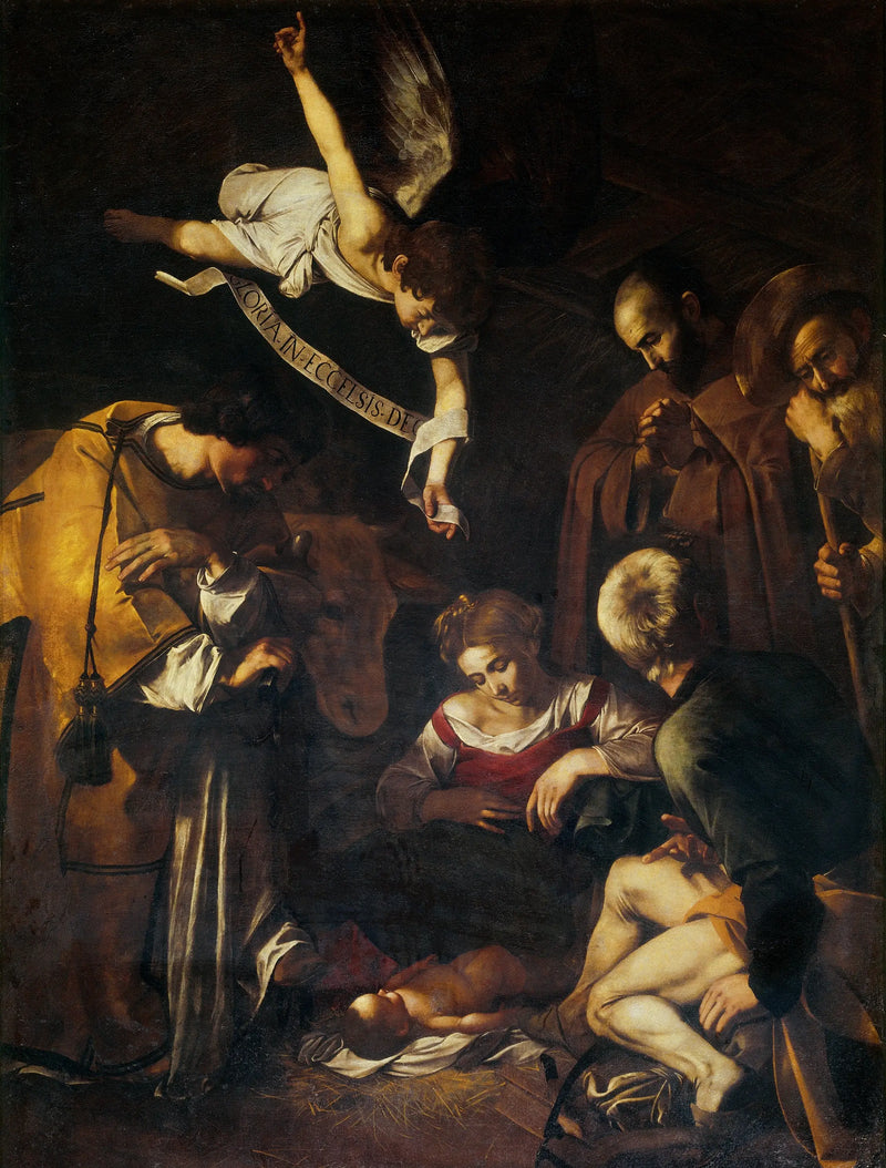 La Nativité avec saint François et saint Laurent - Le Caravage