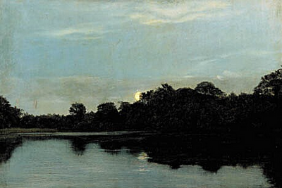 Soirée au bord d’un lac au clair de lune. - Carl Heinrich Bloch - Alpha Reproduction