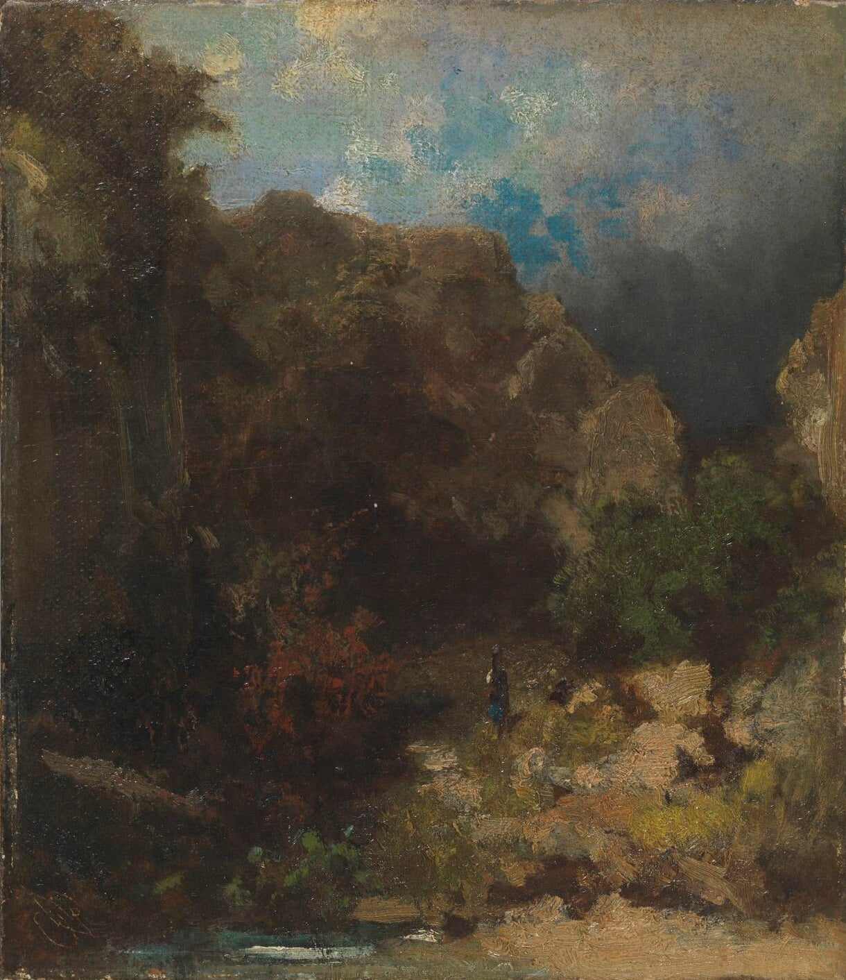 Laitière dans la forêt de montagne - Carl Spitzweg