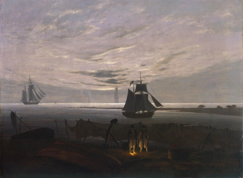 Soir sur la plage de la Baltique - Caspar David Friedrich