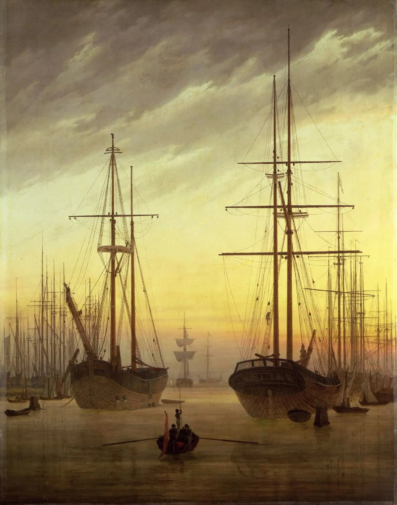 Vue d'un port - Caspar David Friedrich