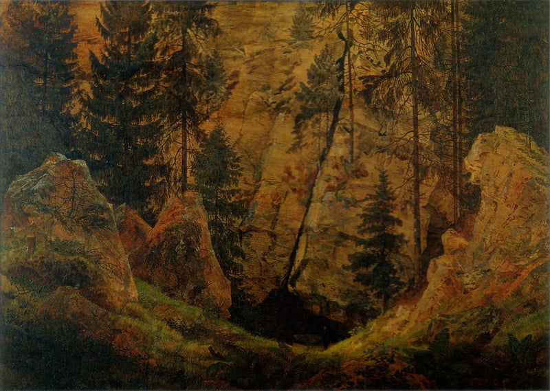 Vallée rocheuse - Caspar David Friedrich