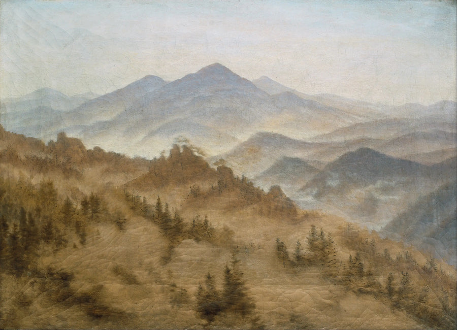 Paysage avec le mont Rose dans la Suisse bohème - Caspar David Friedrich