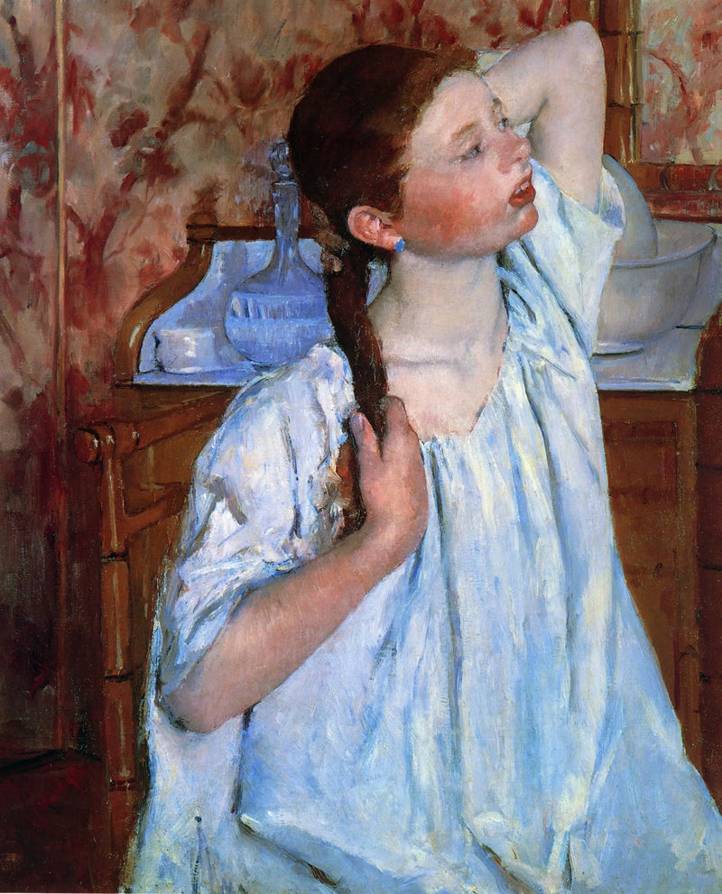 Fille arrangeant ses cheveux - Mary Cassatt