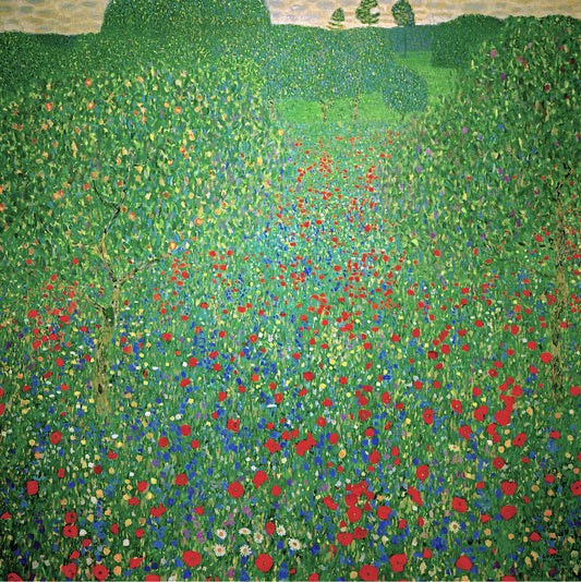 🌸🌿 Champ de coquelicots – Gustav Klimt (vers 1907)