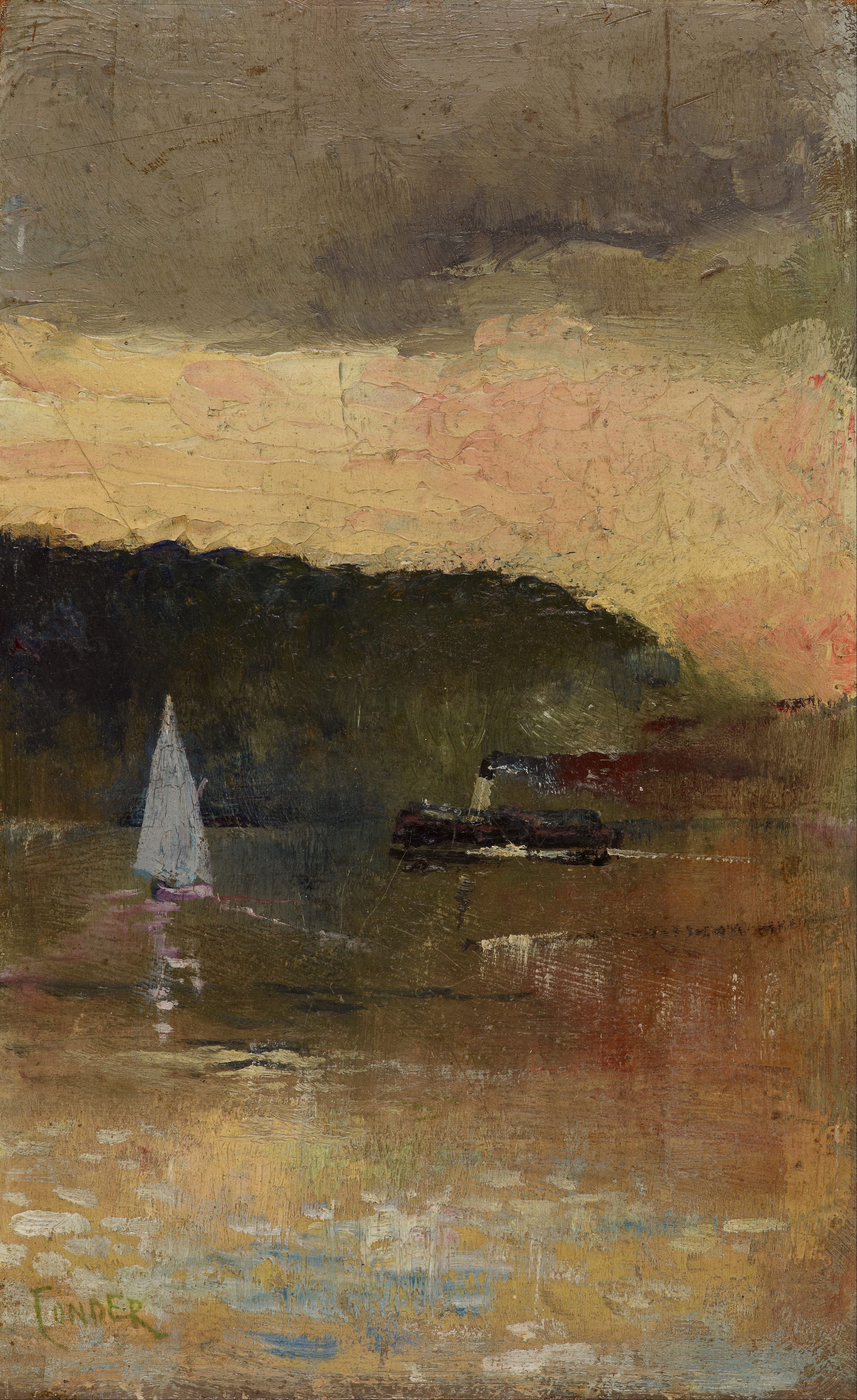 Coucher de soleil sur le port de Sydney - Charles Conder