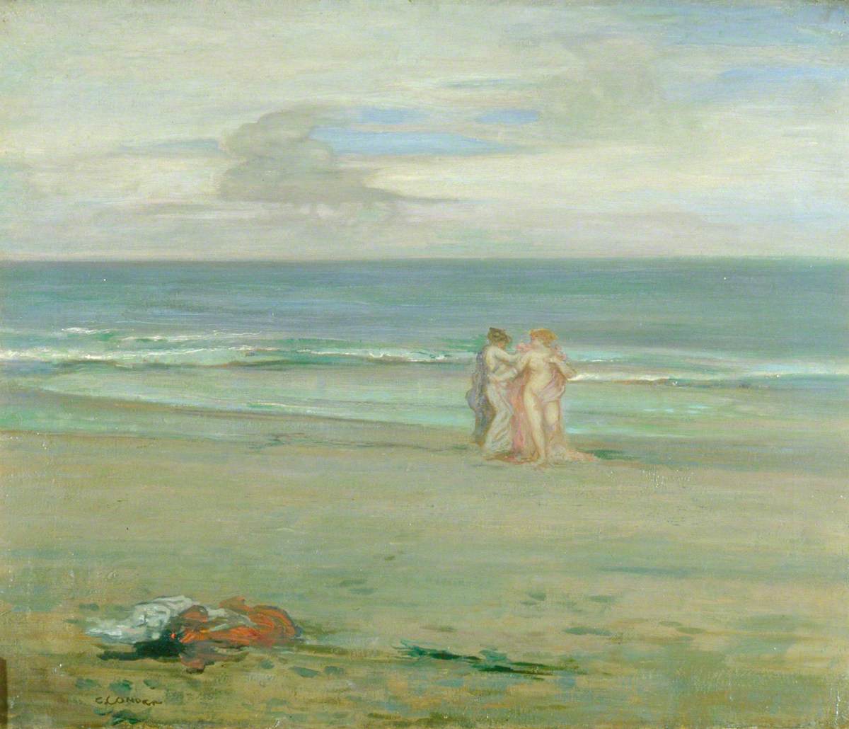 Des silhouettes sur une plage - Charles Conder