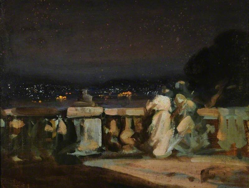 Feux d'artifice à Saint-Cloud, France - Charles Conder