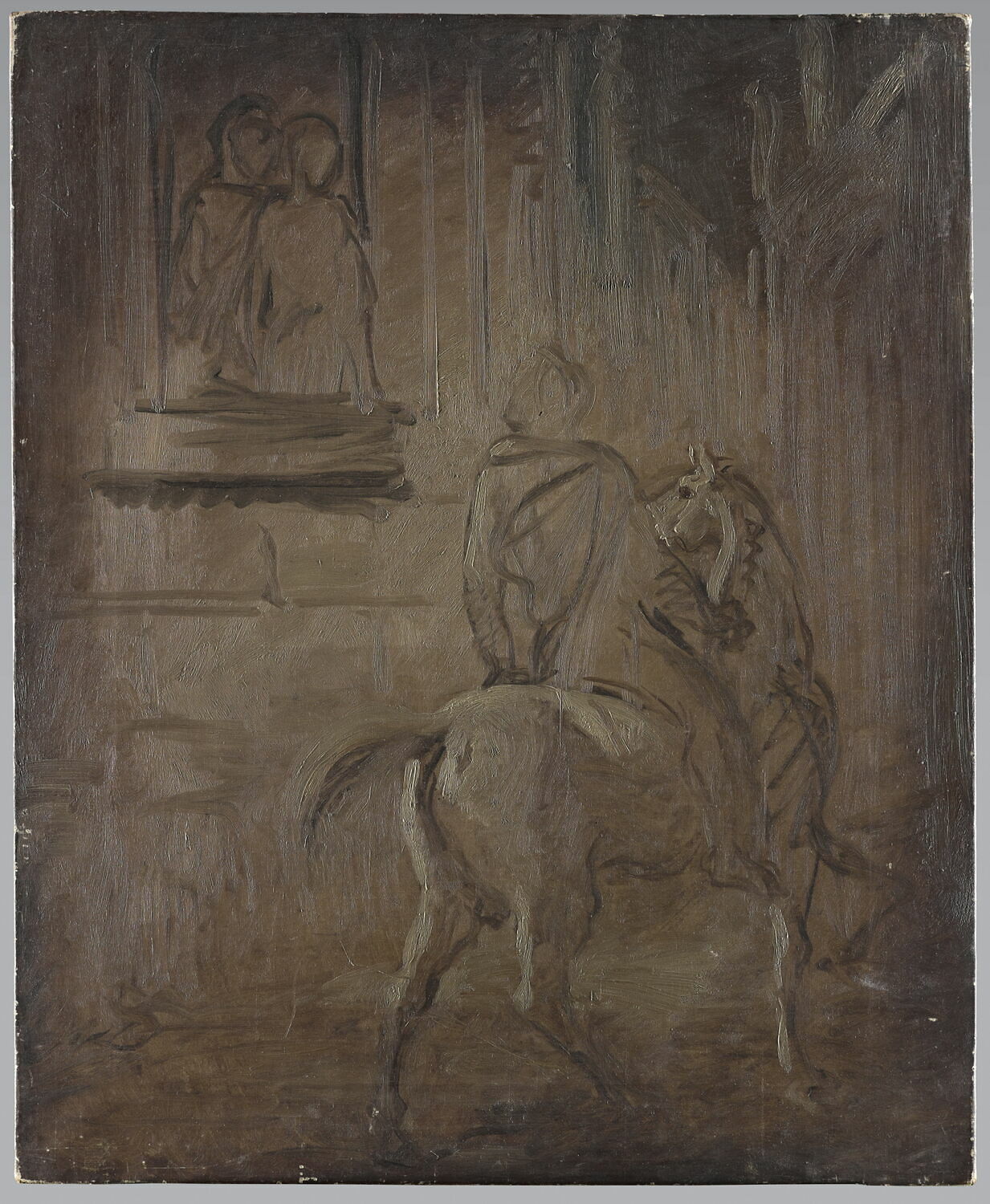 Femmes au balcon, regardant un cavalier - Théodore Chassériau