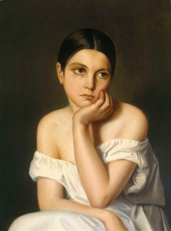Portrait d’Aline Chasseriau sœur de l’artiste - Théodore Chassériau - Alpha Reproduction