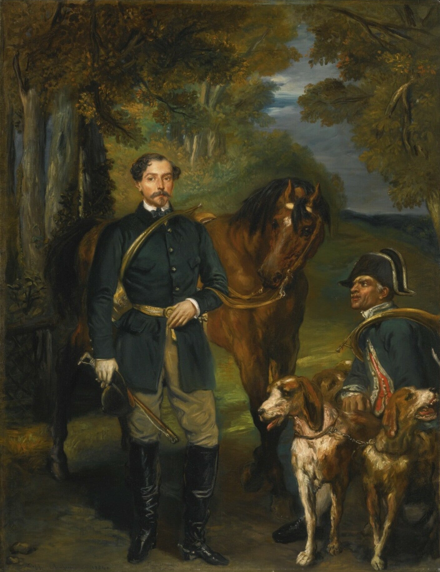 Portrait du comte Oscar de Ranchicourt partant pour la chasse à courre - Théodore Chassériau - Alpha Reproduction