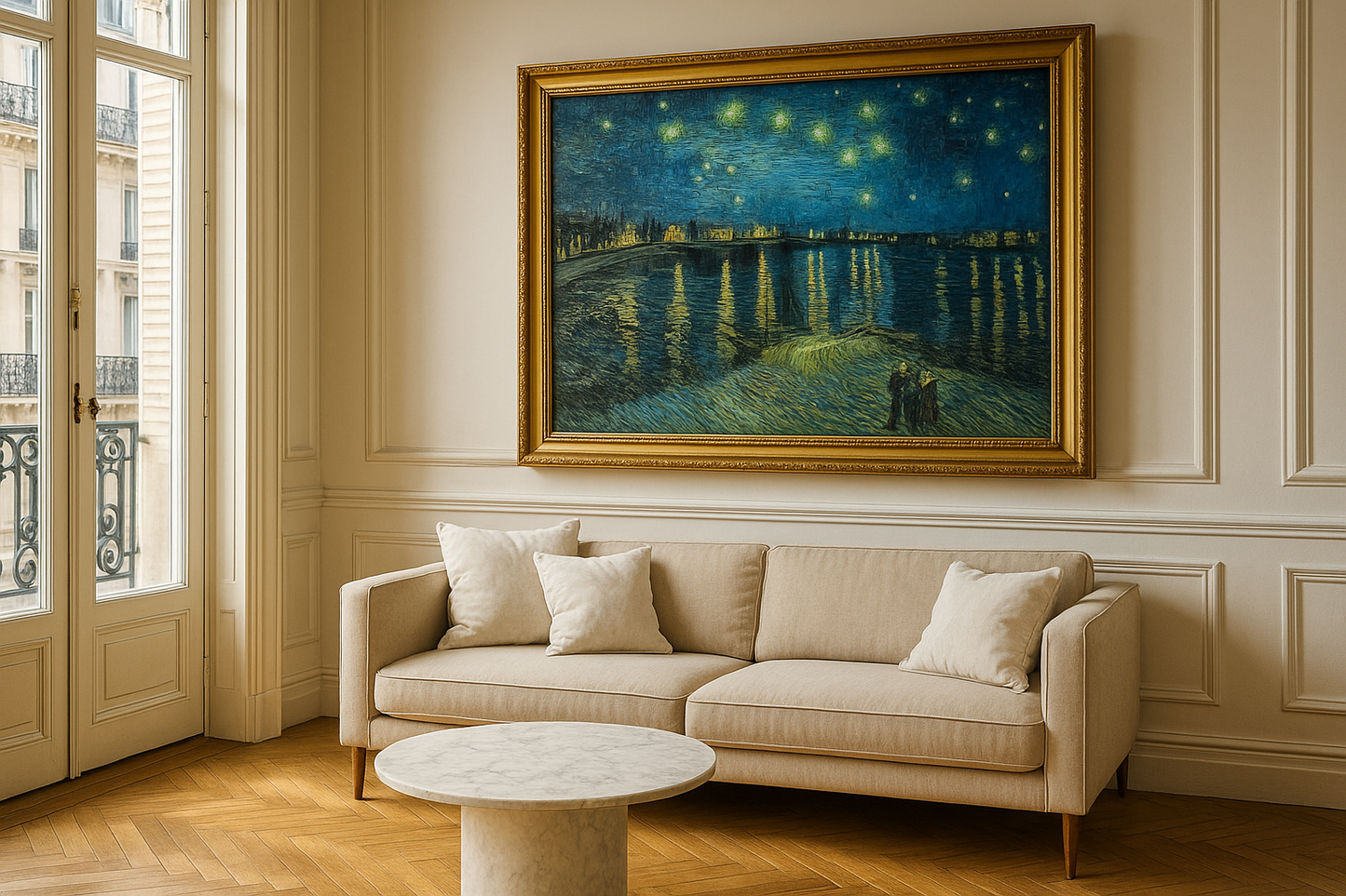 🖼️ La Nuit étoilée sur le Rhône – Vincent van Gogh (1888)