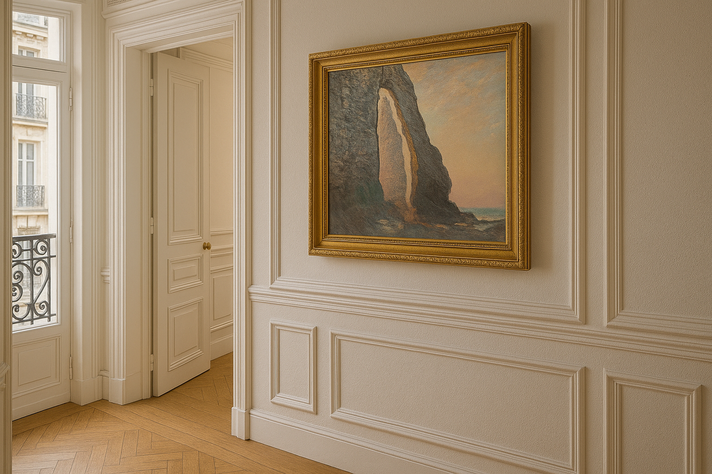 🖼️ L’Aiguille vue à travers la Porte d’Aval – Claude Monet (1885–1886)
