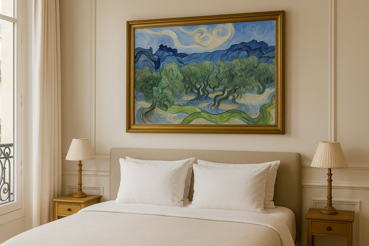 🖼️ Oliviers avec les Alpilles dans le fond – Vincent van Gogh (1889)