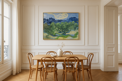 🖼️ Oliviers avec les Alpilles dans le fond – Vincent van Gogh (1889)