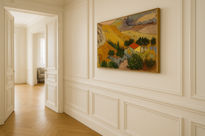 Paysage avec une maison et un laboureur – Vincent van Gogh (1889)