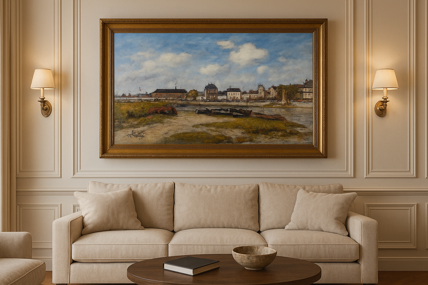 Le port de Trouville, à marée basse - Eugène Boudin