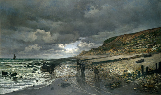 🌫️ La Pointe de la Hève à marée basse Claude Monet (1865)