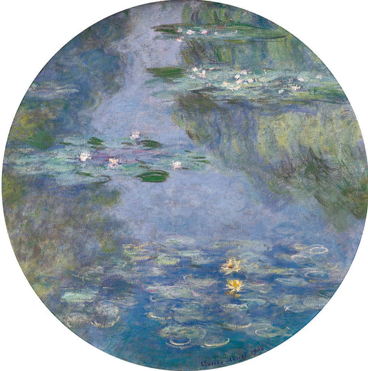 🎨 Les Nymphéas (format rond) – Claude Monet, 1908
