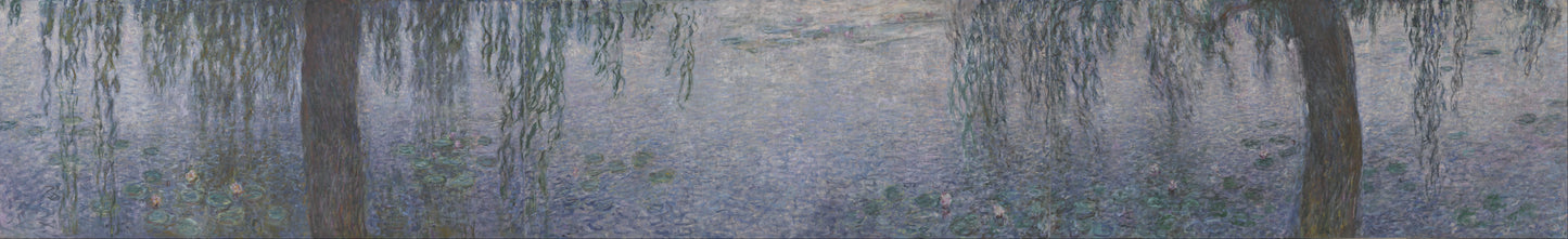 Reproduction du tableau « Les Nymphéas - Matin Clair avec Saules - Claude Monet » par Alpha Reproduction en peinture à l’huile