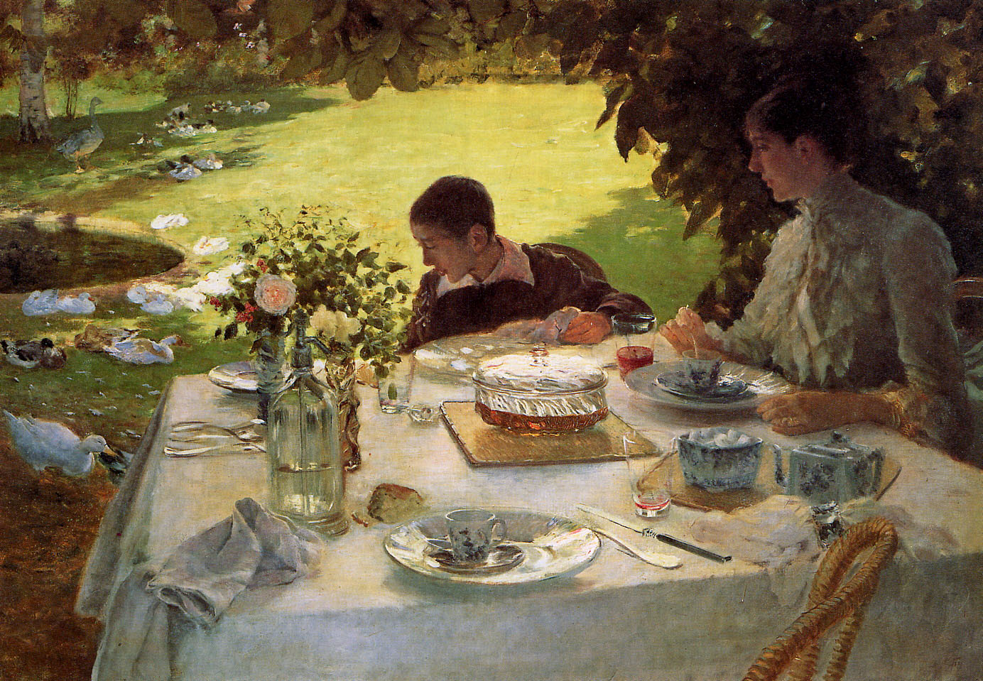Petit-déjeuner dans le jardin - Giuseppe De Nittis