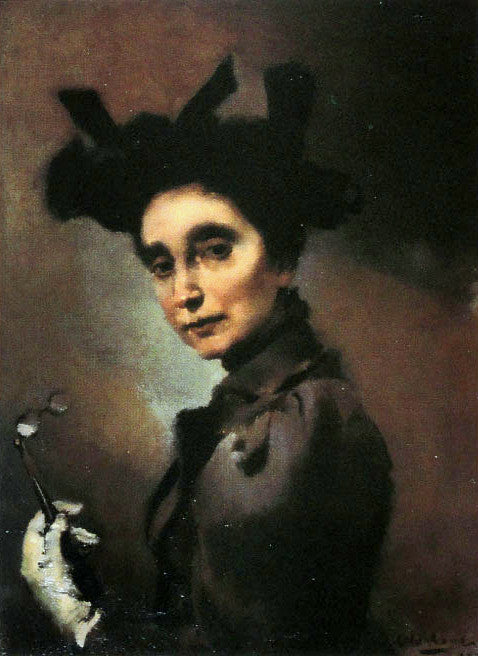 Femme à la lorgnette, Columbano Bordalo Pinheiro, 1886