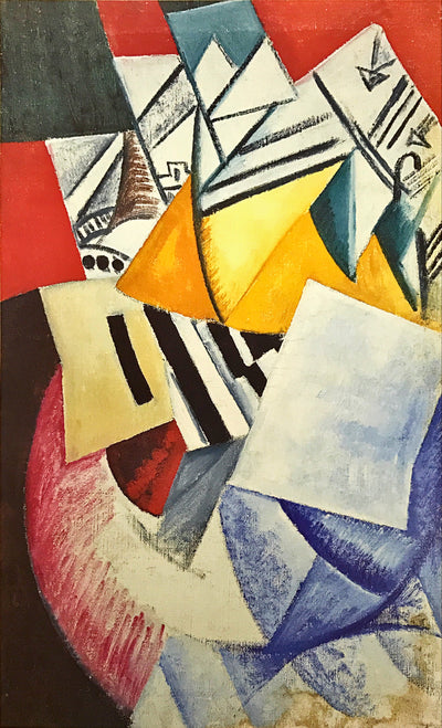 Composition avec des cartes - Olga Rozanova