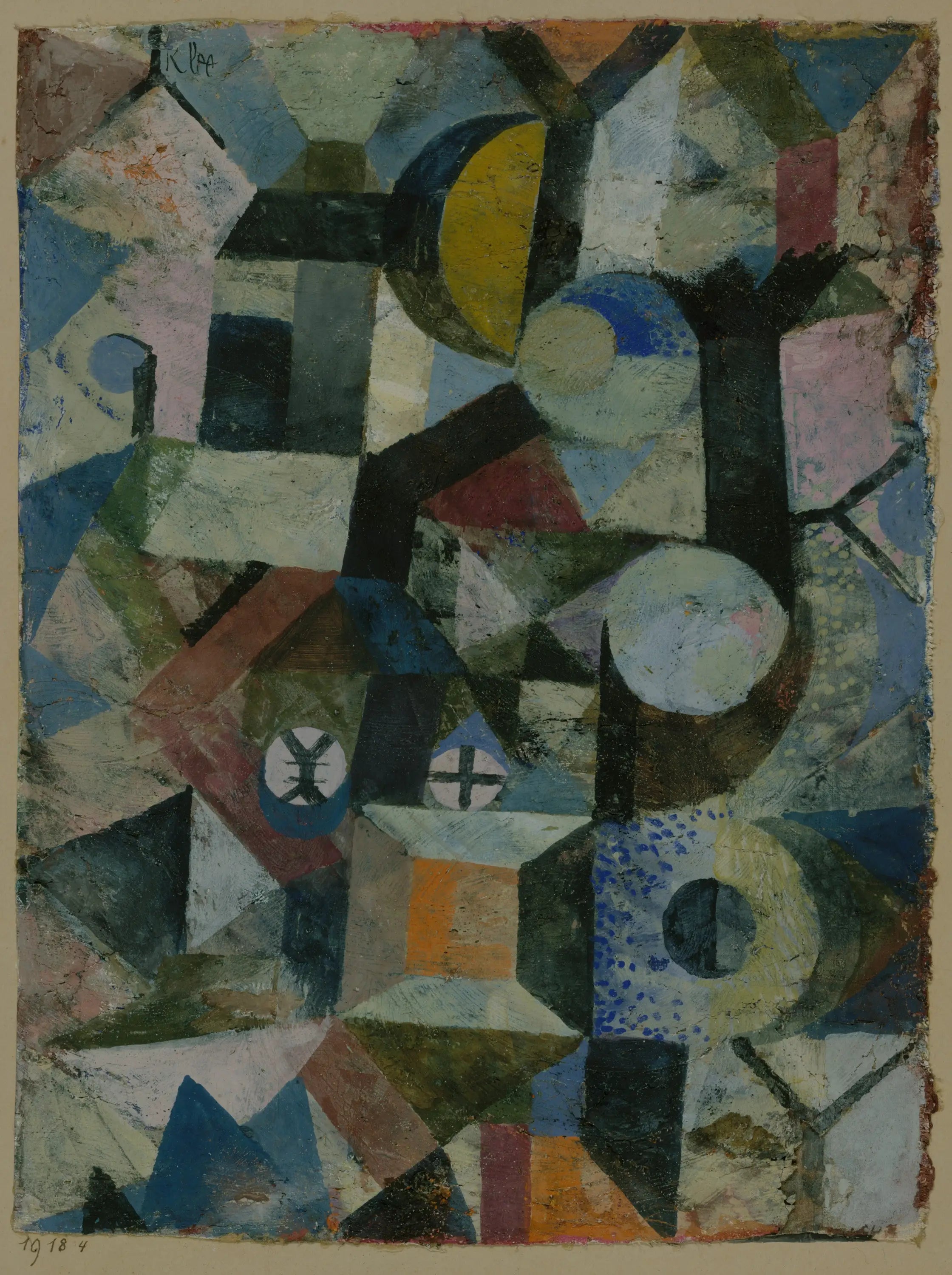Composition avec la Demi-Lune Jaune et le Y - Paul Klee - Alpha Reproduction