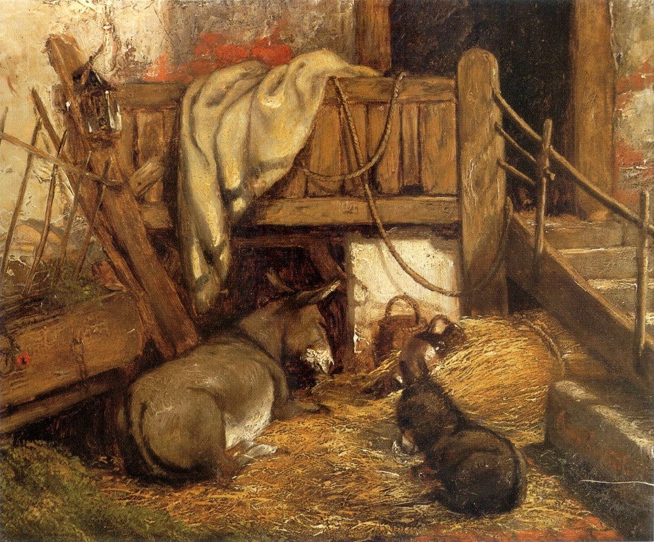 Des ânes dans l'écurie. - John Constable